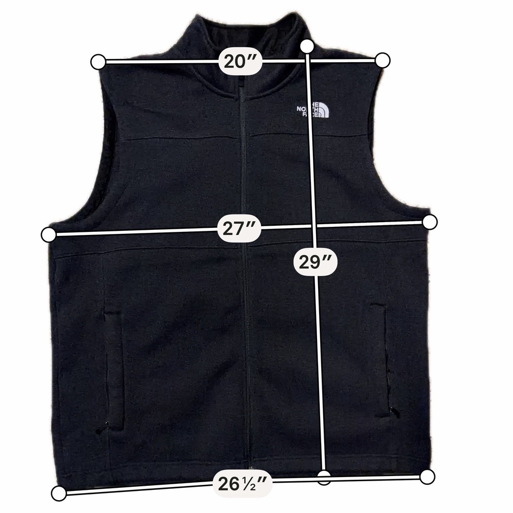 The North Face Vest Gordon Lyons Men's 2XL Black Fleece Full Zip Outdoors - Picture 11 of 11